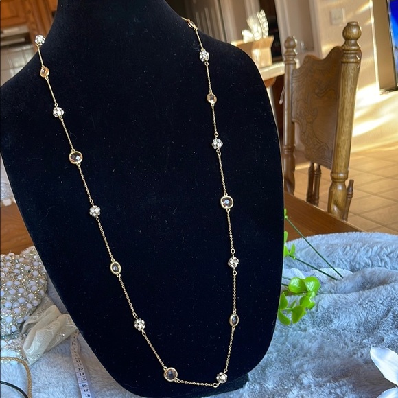 Gold and Silver Station Necklace Classic Design - Picture 1 of 4